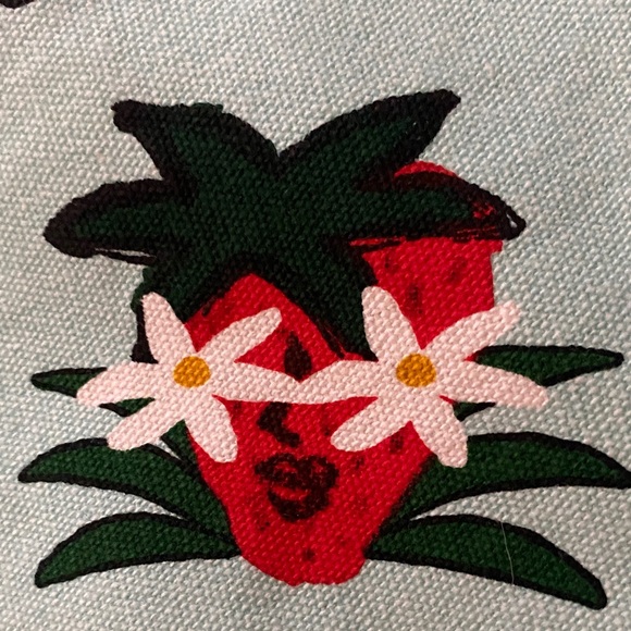 Marc Jacobs Light Blue Tote with Banana and Floral Print - Picture 4 of 4